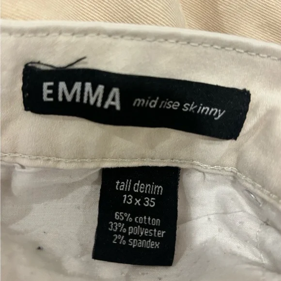 ALLOY Emma Midrise Skinny Beige Tall Jeans - Picture 4 of 4